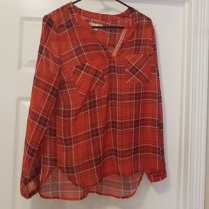 Boutique brand plaid blouse